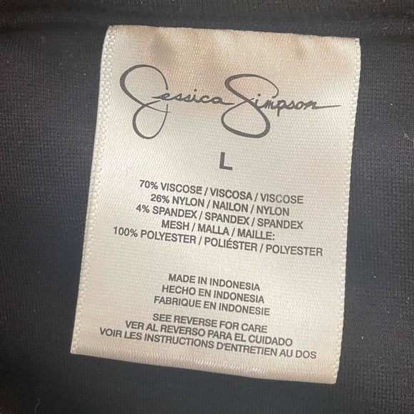 SOLD Jessica Simpson sequin front leggings, black, size large - Picture 2 of 4